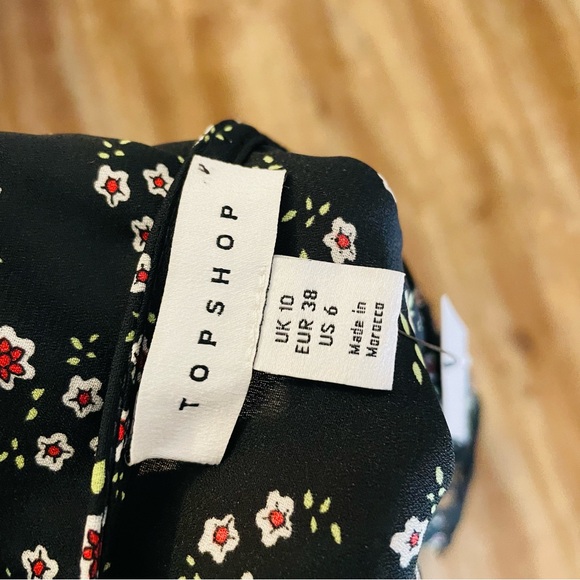 TOPSHOP Floral Oversized Collar Dress - Picture 7 of 7